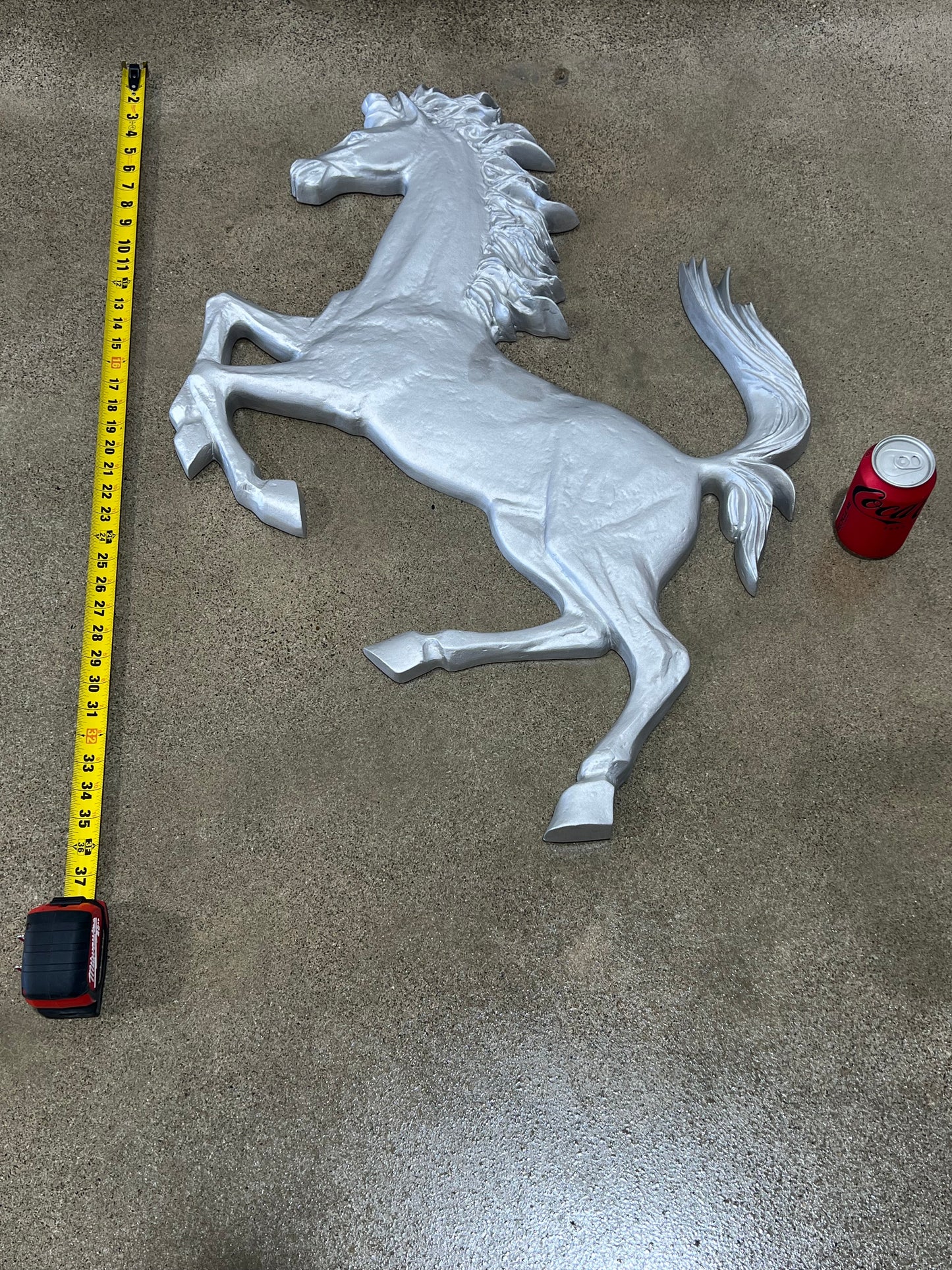Ferrari Emblem in Sandcast Aluminum (3ft)