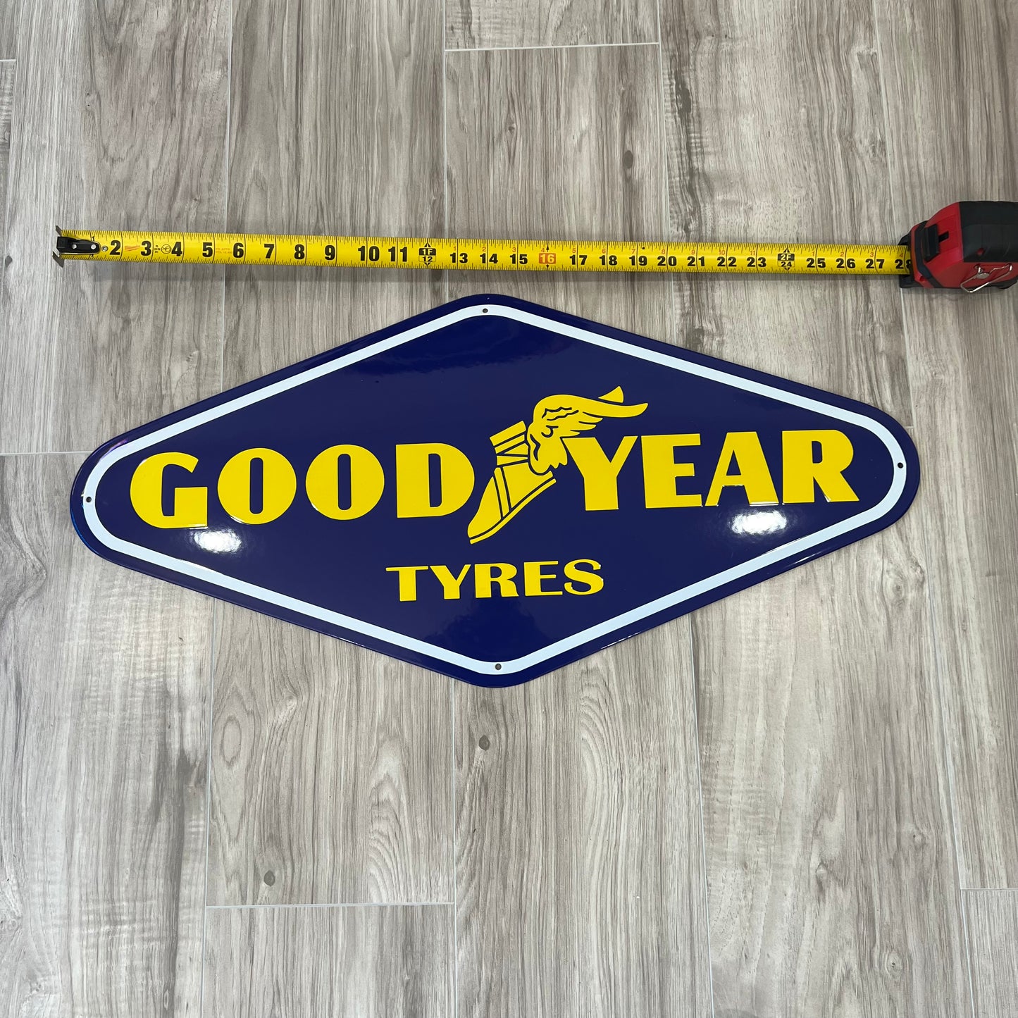 Goodyear Enamel Sign