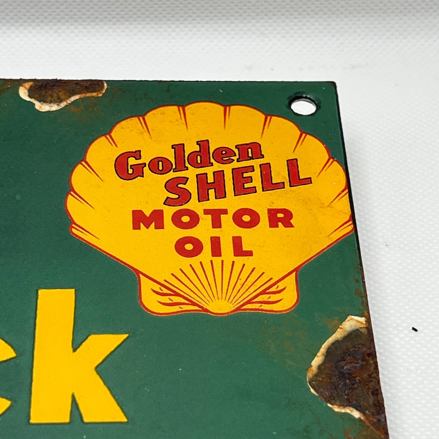 Vintage Golden Shell Sign (1948-1955)