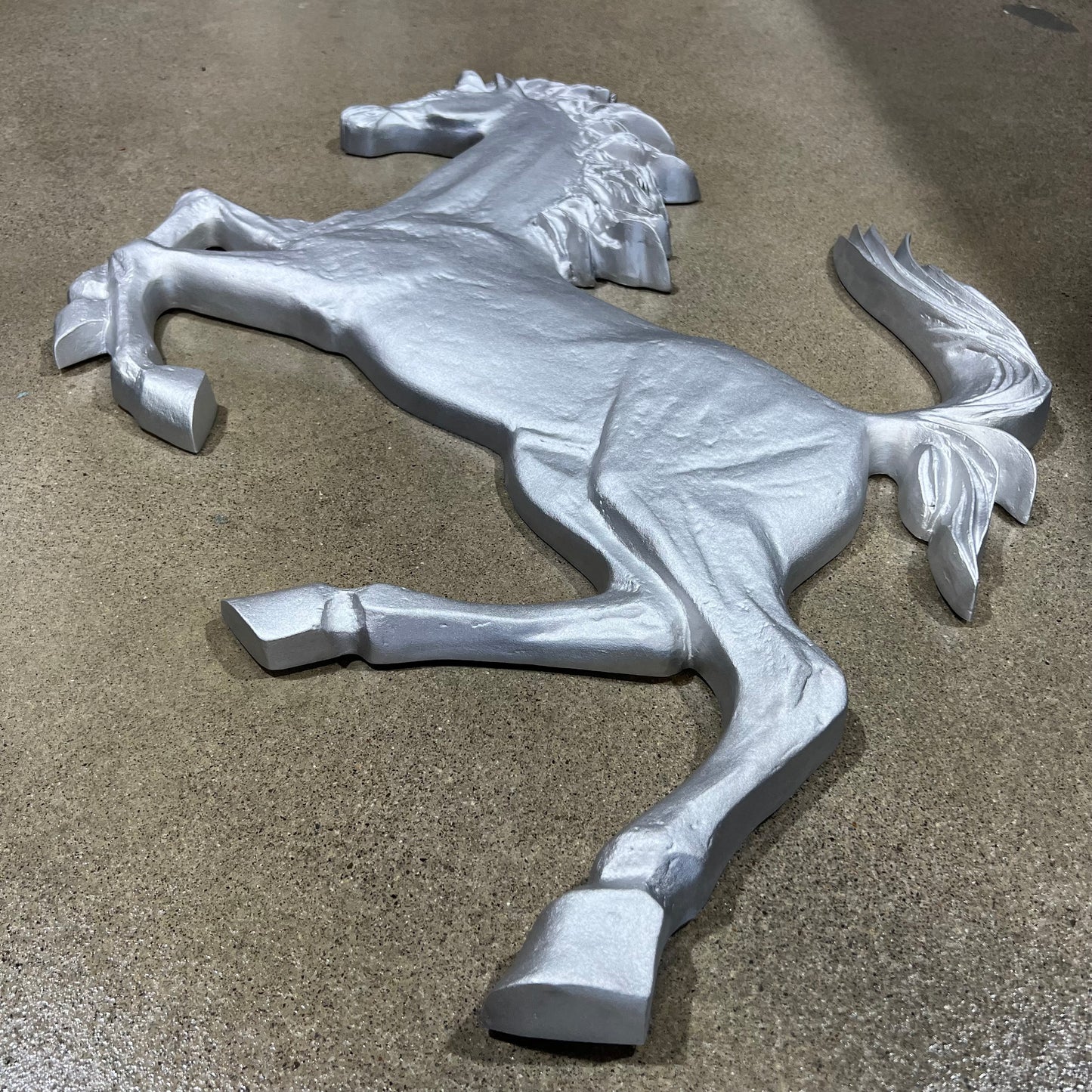 Ferrari Emblem in Sandcast Aluminum (3ft)