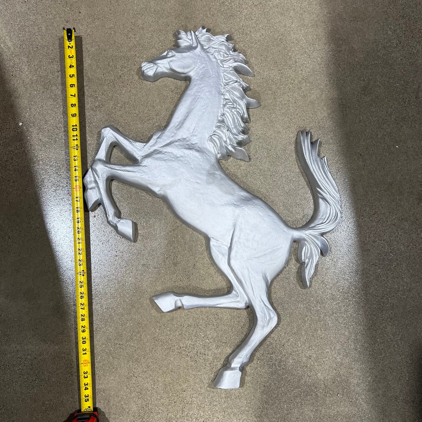 Ferrari Emblem in Sandcast Aluminum (3ft)