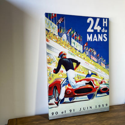 24h Le Mans (1959) Poster Canvas Print