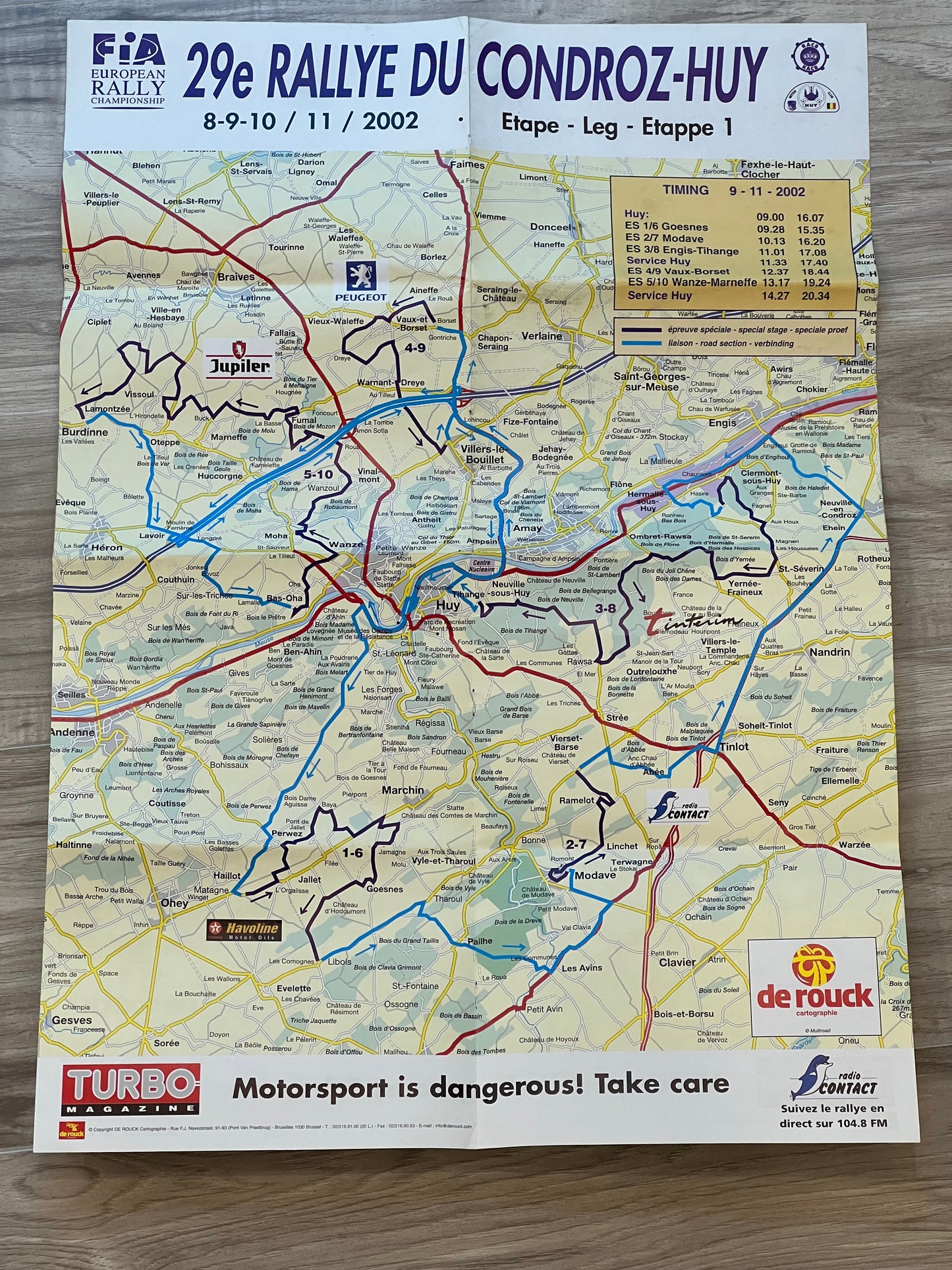 Condroz Rally 2002 Map