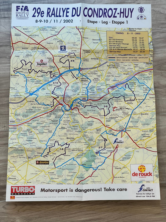 Condroz Rally 2002 Map