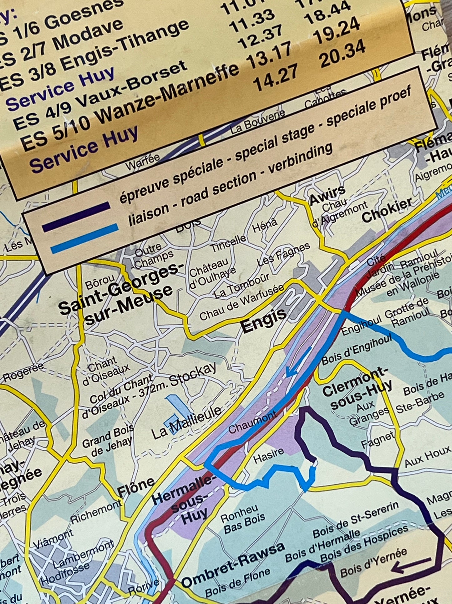 Condroz Rally 2002 Map